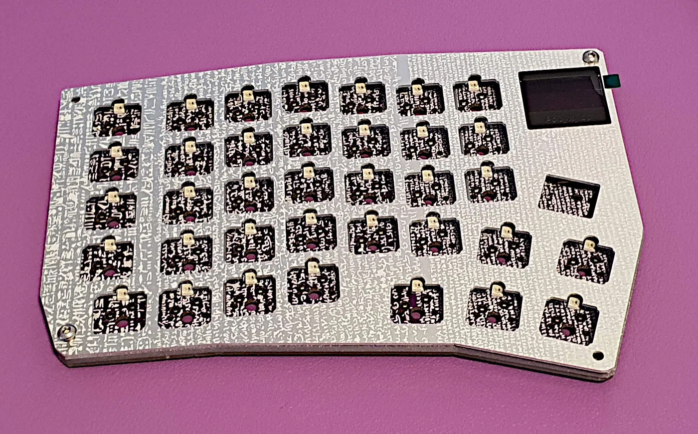 Align the assembly with two screws